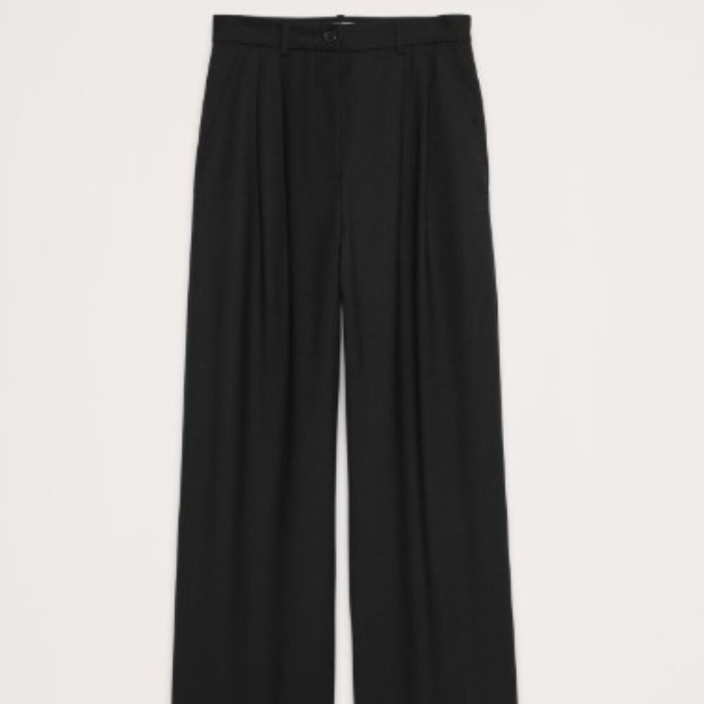 Banana Republic Soho High-Rise Wide-Leg Italian Wool Dress Pants - Women's 14